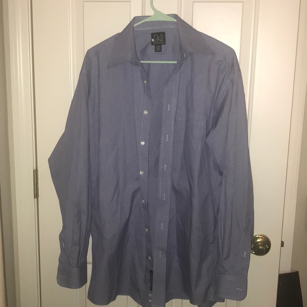 Men’s Jos A. bank blue button down shirt 16